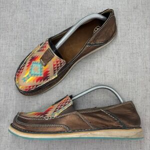 Ariat Cruiser Bronze Metallic Leather Southwestern Slip On Shoes Women's Size 10
